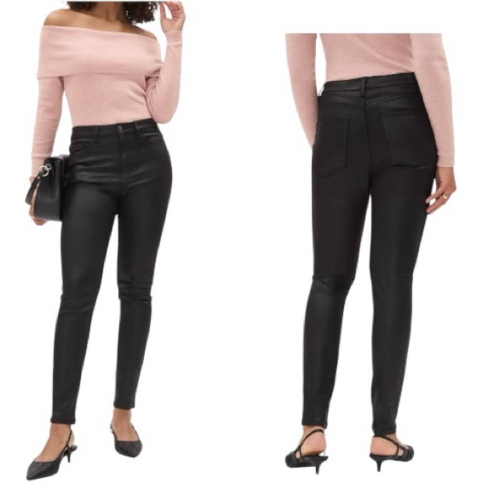 NWT RW&CO. High-Rise Skinny Coated Jeans Pants Size 33